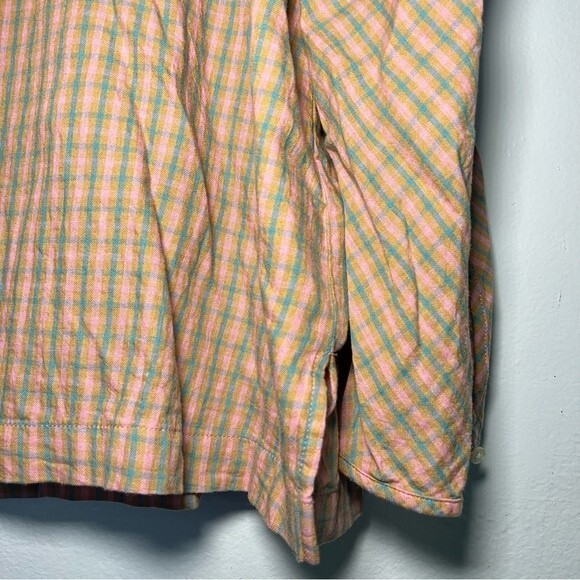 J. Crew Field Check Plaid Puff Sleeve Flannel Top - XL - Picture 10 of 12